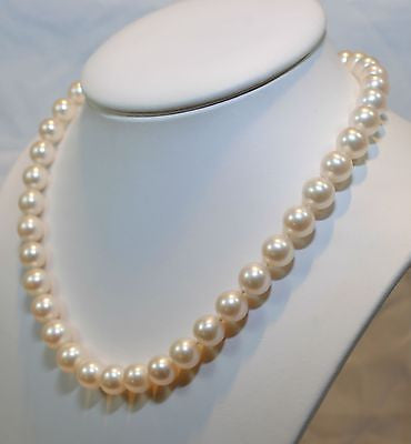 Vintage 1940s Double Strand Saltwater Peal WG Necklace