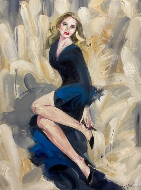 LUCILLE LEE "Lady in Blonde Hair" 40" x 30" Oil on Canvas - $6K Appraisal Value! APR 57