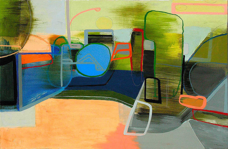 Jean Arnold, 'Pulaski Heights: Flow,' Urban Motion Series, Oil on Canvas, Unframed, 2006 - Appraisal Value: $9K APR 57
