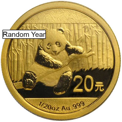 1/20 oz Chinese Gold Panda Coin (Random Year, Unsealed) APR 57
