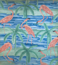 Robert Gasper, 'Pink Flamingos,' Oil on Paper, 1976, with CoA - Appraisal Value: $2.8K APR 57