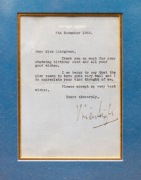 Vivien Leigh Signed Personal Letter w/Portrait. Framed. 1953. -w/COA- $3K APR Value!+ APR 57