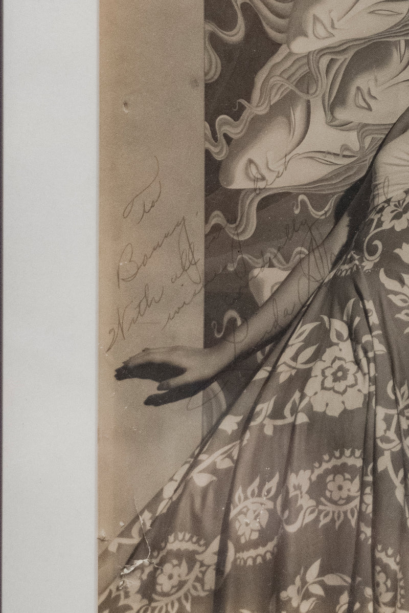 Linda Darnell 1940s Autographed Gelatin Silver Print - $3K APR Value w/ CoA! APR 57