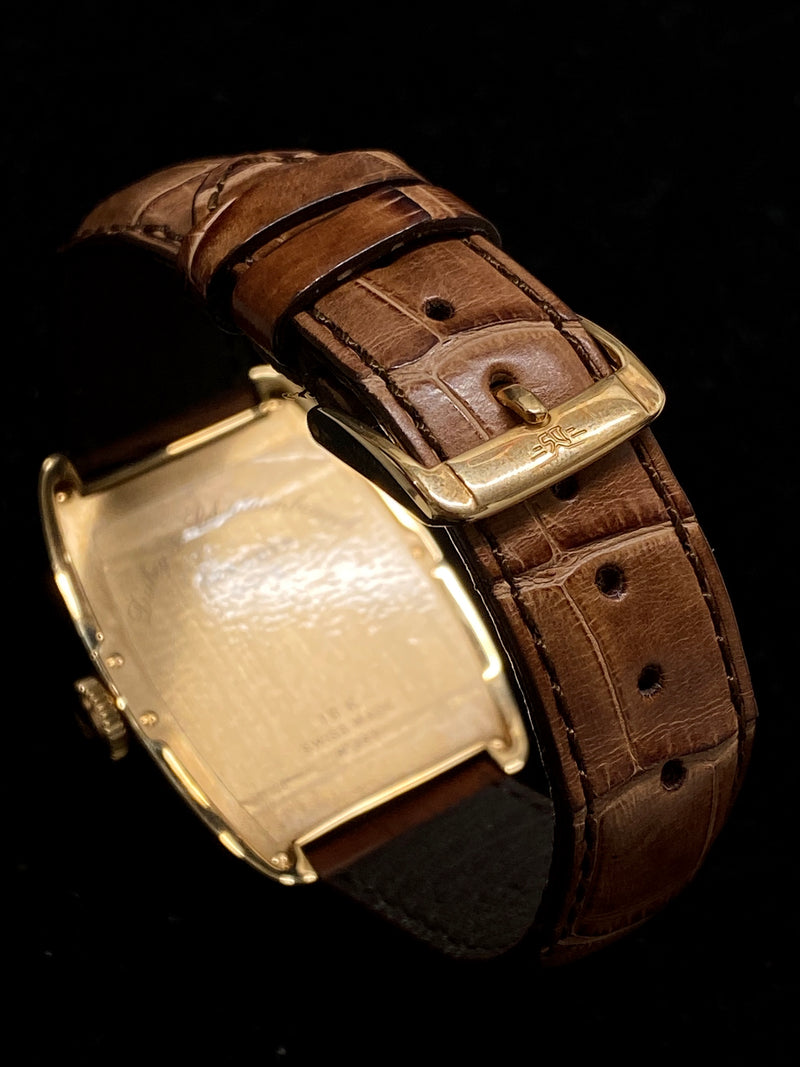 DUBEY & SCHALDENBRAND Aerodyn Date Automatic 18K Yellow Gold Wristwatch - $20K Appraisal Value! ✓ APR 57