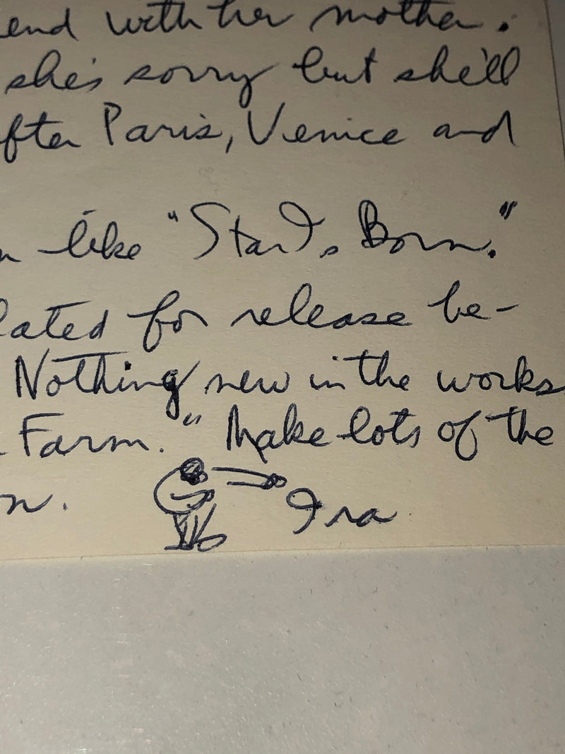 Ira Gershwin, Hand-Written Note to Irving Drutman - $10K APR Value w/ CoA! APR 57