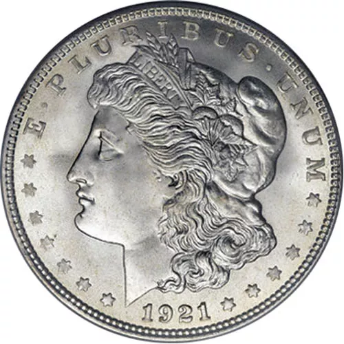 Morgan Silver Dollar Coin (1921, BU) APR 57