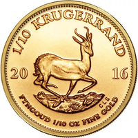 1/4 oz South African Gold Krugerrand Coin (Random Year, BU) APR 57