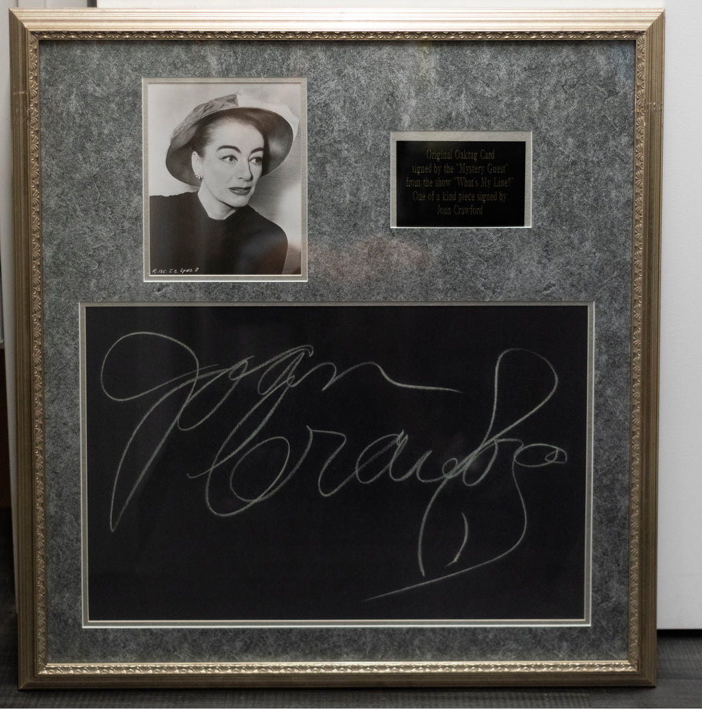 JOAN CRAWFORD What's My Line? Autographed Slate, C. 1964