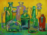 OLEG KUFAYEV "Still Life of Bottles (5)" Acrylic on Canvas Paper, 2017 - $600 Appraisal Value! APR 57