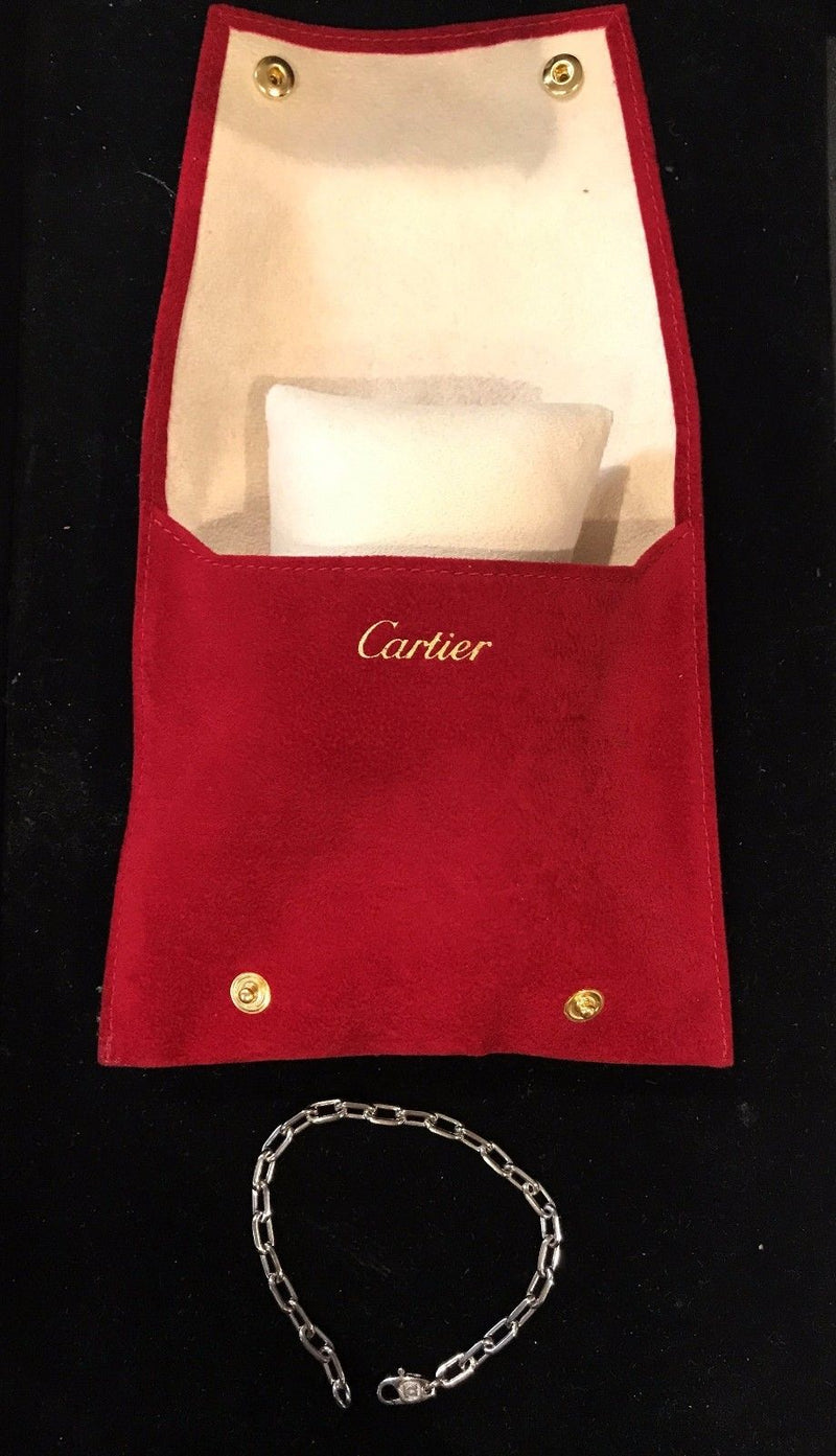 CARTIER 18K White Gold Classic Chain Link Bracelet - $10K Appraisal Value! ✓ APR 57
