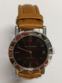 BVLGARY Rare Limited Unisex SS Black Dial Date Wrist Watch - 8K APR w/ COA! APR57