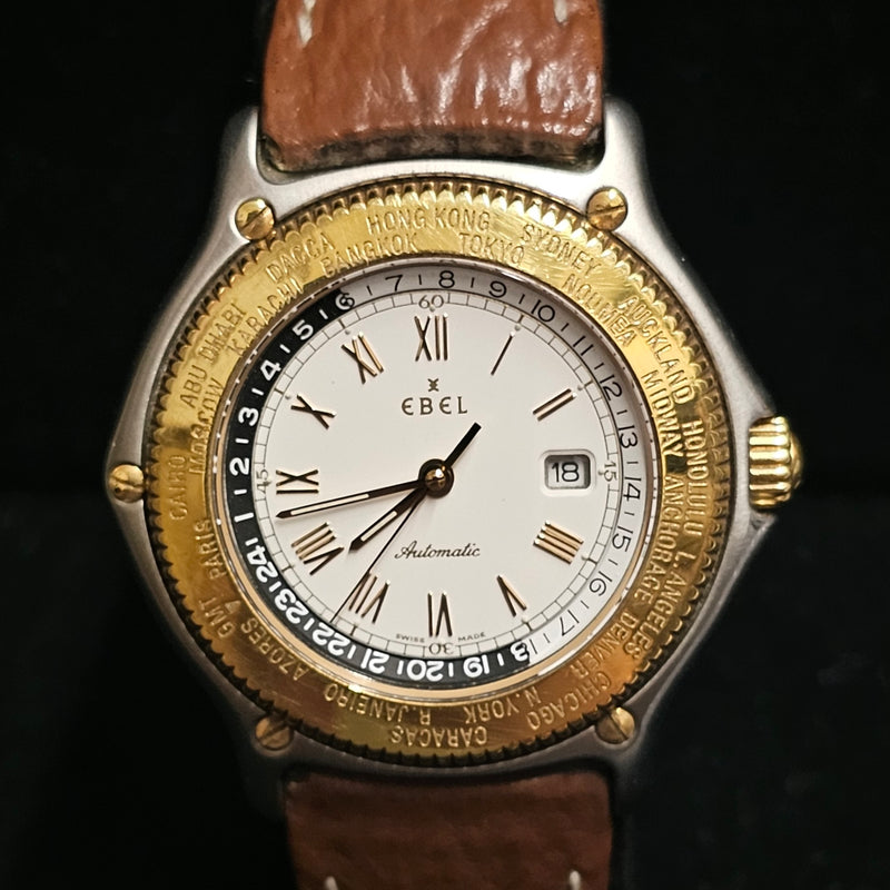EBEL Voyager World Time Function SS & 18K YG Rare Men's Watch - $10K APR w/ COA! APR57