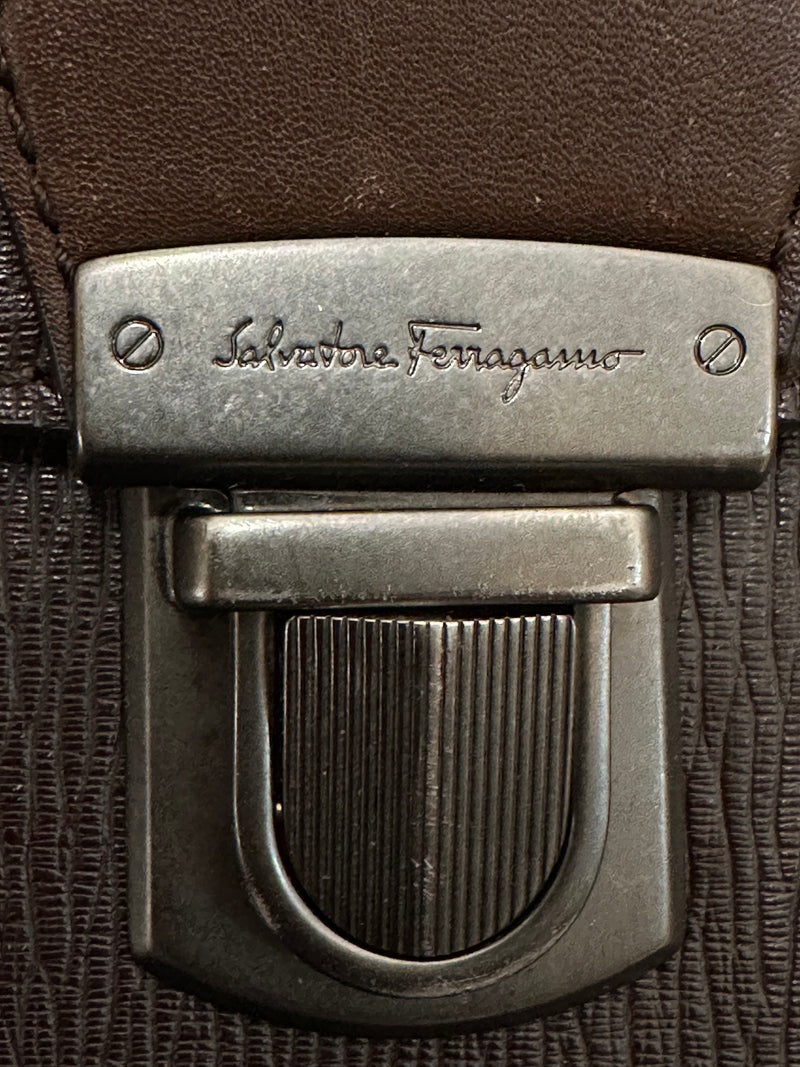 Salvatore Ferragamo Unique Vintage, Unisex, Brown Suitcase Bag - $5K APR w/ CoA! APR57