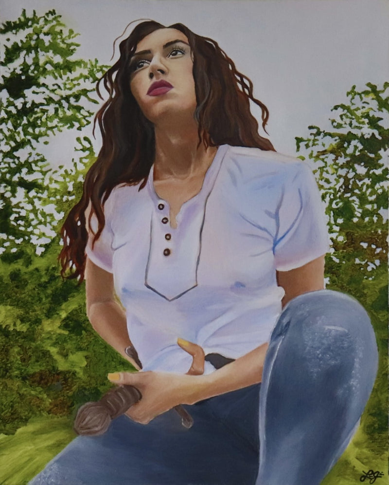 Acceptance by Lorena Garcia Oil Painting 30 x 24 in $4K APR w/ CoA APR57