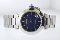 CARTIER Pasha SS Blue Dial w/ Date Feature Ref#1831 Men's Watch- $10K APR w/COA! APR57