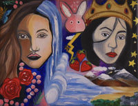 Duo by Lorena Garcia Oil Painting Man & Women 14 x 36 in $4K APR w/ CoA APR57