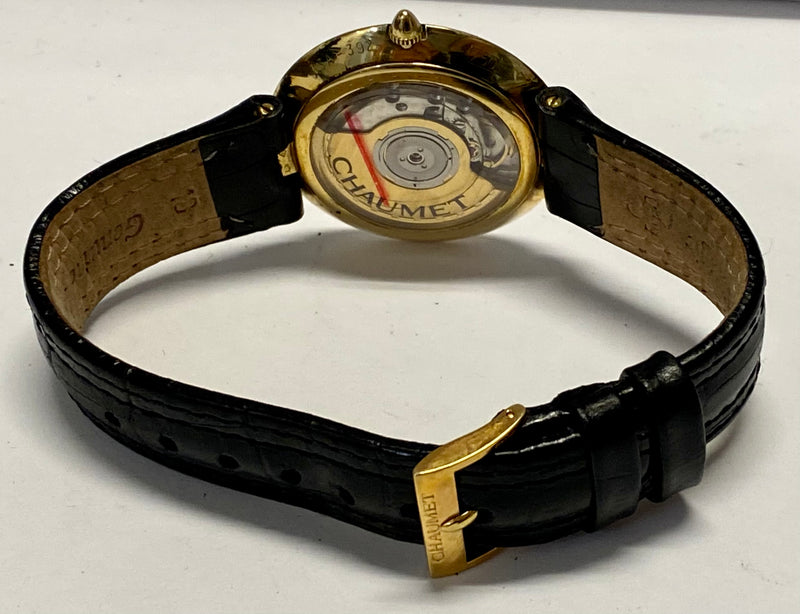 CHAUMET Unique 18K Yellow Gold Exhibition Back Men's Watch - $30K APR w/ COA!!!! APR57