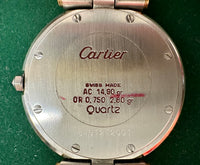 CARTIER Santos Two Tone 18K YG & SS Round Ladies Wristwatch - $13K APR w/ COA!!! APR57