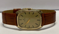 OMEGA Unique Solid Gold Vintage c. 1950s Tonneau Men's Watch  - $10K APR w/ COA! APR 57