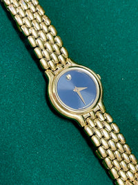 Ladies Gold Tone Movado Museum Style Quartz Wristwatch - $2.5K APR w/ COA! APR57