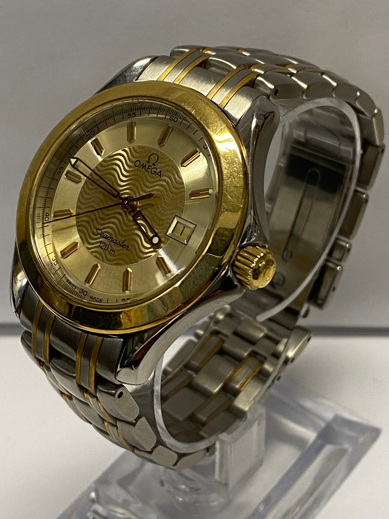 OMEGA SEAMASTER 120M 18K Yellow Gold & Stainless Steel Watch - $10K APR Value w/ CoA! APR 57
