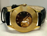 MAUBOUSSIN Vintage 18K Yellow Gold Mechanical Skeleton Wristwatch-$80K APR w/COA APR57