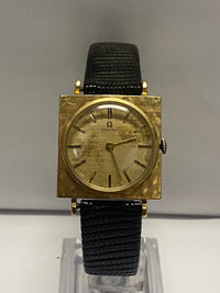 OMEGA Rare 1950s Vintage Solid Gold Unique Square Tank Watch - $10K APR w/ COA!! APR57