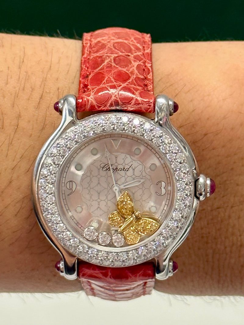 CHOPARD Happy Sport Stainless Steel Diamonds Ladies Wristwatch- $40K APR w/ COA! APR57
