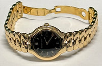 TIFFANY & CO. Tesoro #M0133 Quartz Lady's 18K Yellow Gold Wristwatch w/ Black Face - $25K VALUE APR 57