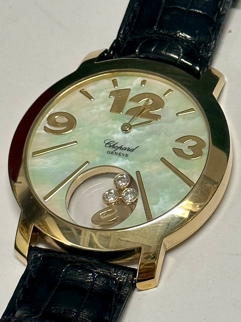 CHOPARD Happy Time Diamonds 18K Yellow Gold Unisex Wristwatch - $60K APR w/ COA! APR57
