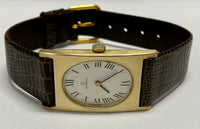 OMEGA Vintage 1960's Gold Extra-Large Tank Watch w/ Oval Dial - $10K APR w/ COA! APR57