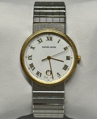 DANIEL MINK Two-Tone 18K Yellow Gold & Stainless Steel Custom Engraved Ladies Wristwatch - $ 8K Appraisal Value! ✓ APR 57