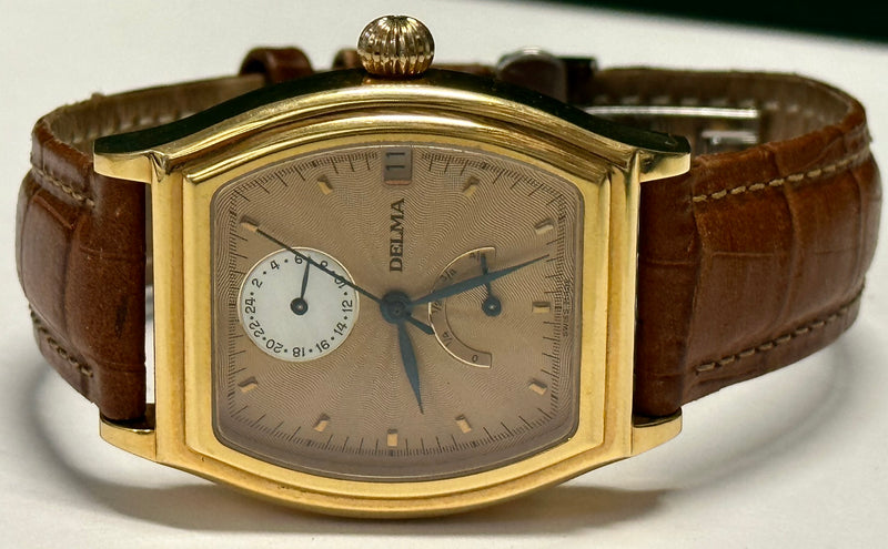 DELMA Klondike Limited Edition 18K Gold Tonneau Watch - Only 50 Made! - $30K Appraisal Value! ✓ APR 57