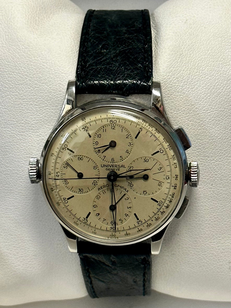 Universal Geneve Aero-Compax Vintage 1940's Manual Wristwatch - $60K APR w/ COA! APR57