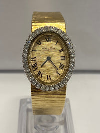 MATHEY TISSOT Ladies Solid Gold Oval Watch w/ Diamond Bezel - $30K APR w/ COA!!! APR 57