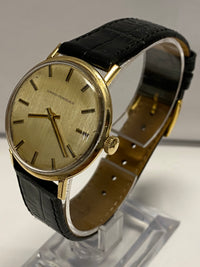 GIRARD PERREGAUX Gold Vintage Dress Watch w/Gold Texture Dial - $10K APR w/ COA! APR57