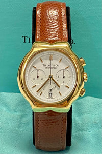 TIFFANY & Co. Tesoro Chronograph 18K Yellow Gold Unisex Watch - $25K APR w/ COA! APR57