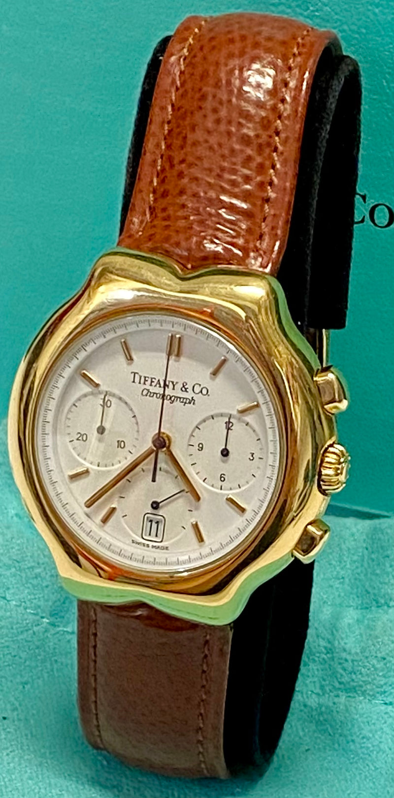 TIFFANY & Co. Tesoro Chronograph 18K Yellow Gold Unisex Watch - $25K APR w/ COA! APR57