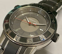 TIFFANY & CO. Rare Round SS Water Resistant Date Wristwatch w/ Grey Bezel & Face- $6K VALUE APR 57