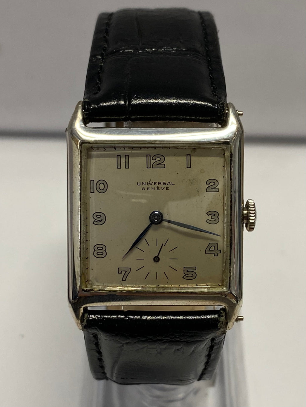 UNIVERSAL GENEVE Vintage 1930s Sterling Silver Square Watch