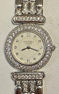 NOURBEL Amazing 18K White Gold Ladies Watch w/ approx. 112 Factory Diamonds! - $50K APR Value w/ CoA! ✓ APR 57