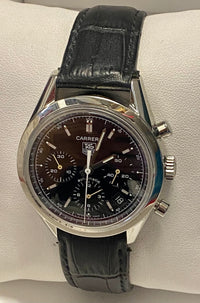TAG HEUER Carrera Chronograph Stainless Steel Automatic Watch - $12K APR w/ COA! APR57