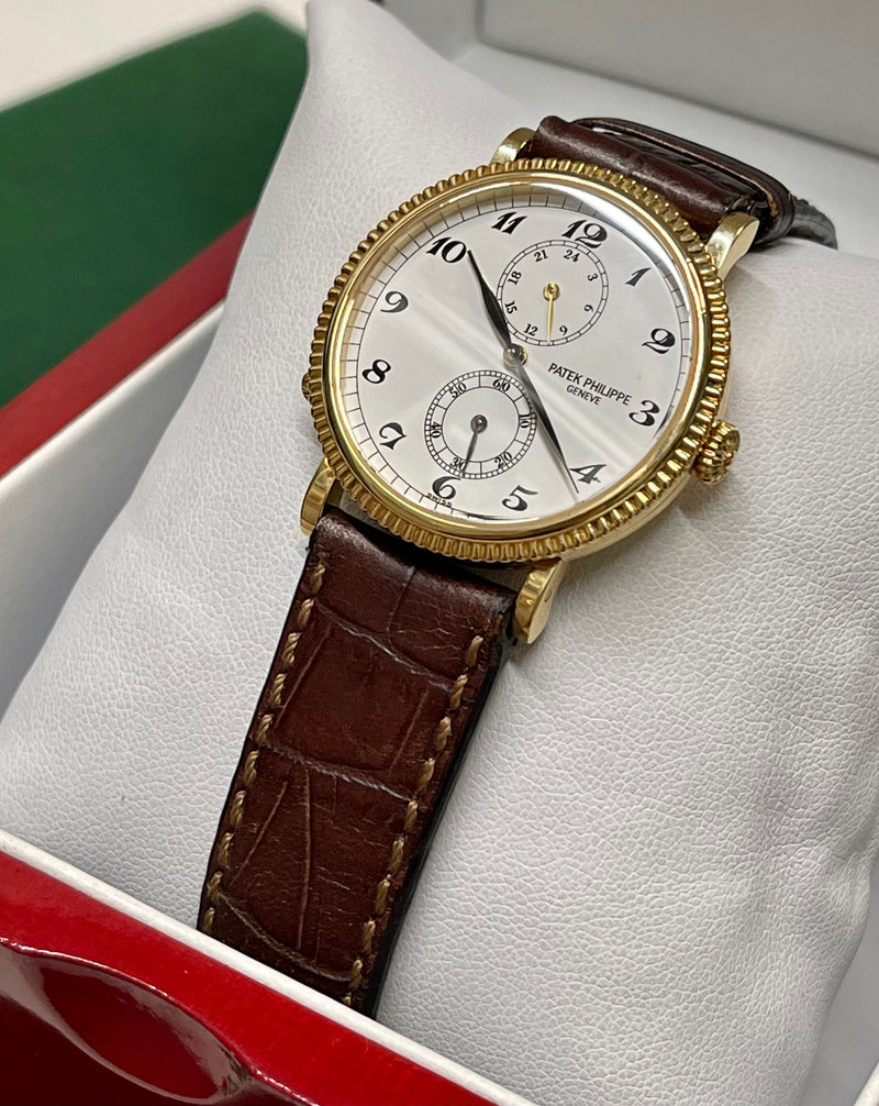 Patek Philippe 18KYG 3 Time Features Mechanical Watch Ref#5034 - $80K Value w/ CoA APR 57
