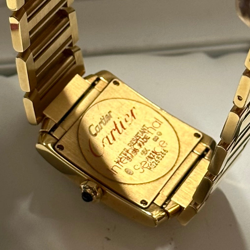 CARTIER Tank Française #1821 18K Yellow Gold Rare Unisex Watch- $40K APR w/ COA! APR 57