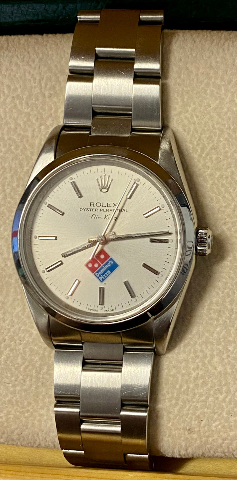 ROLEX Air King Domino's Pizza Dial Automatic Stainless Steel - $30K APR w/ COA!! APR57