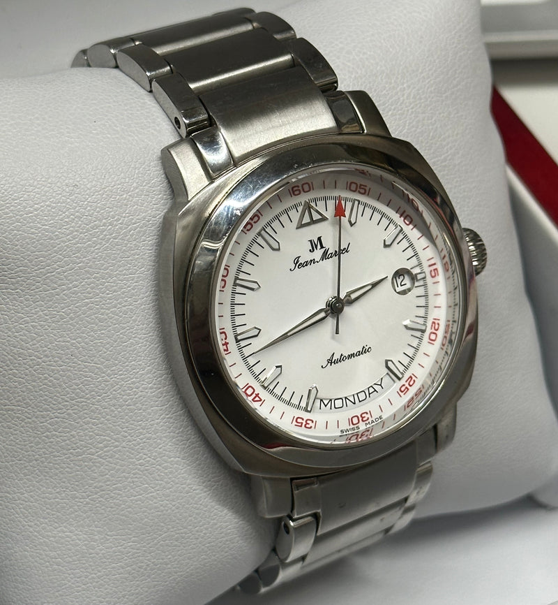 JEAN MARCEL Jumbo Size SS Automatic Brand New Men's Wristwatch - $10K APR w/ COA APR57