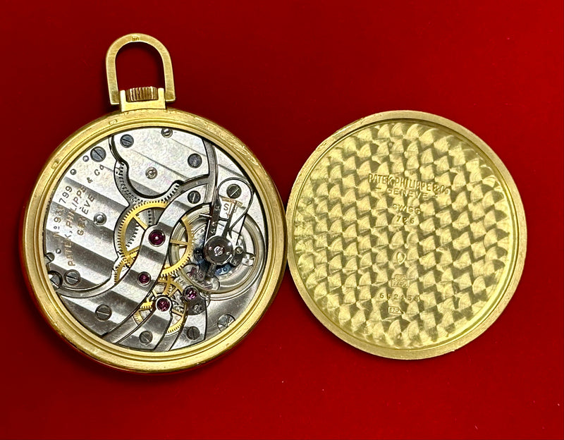 PATEK PHILIPPE 18K Yellow Gold Pocket Watch Vintage 1940's - $30K APR w/ COA!!!! APR57