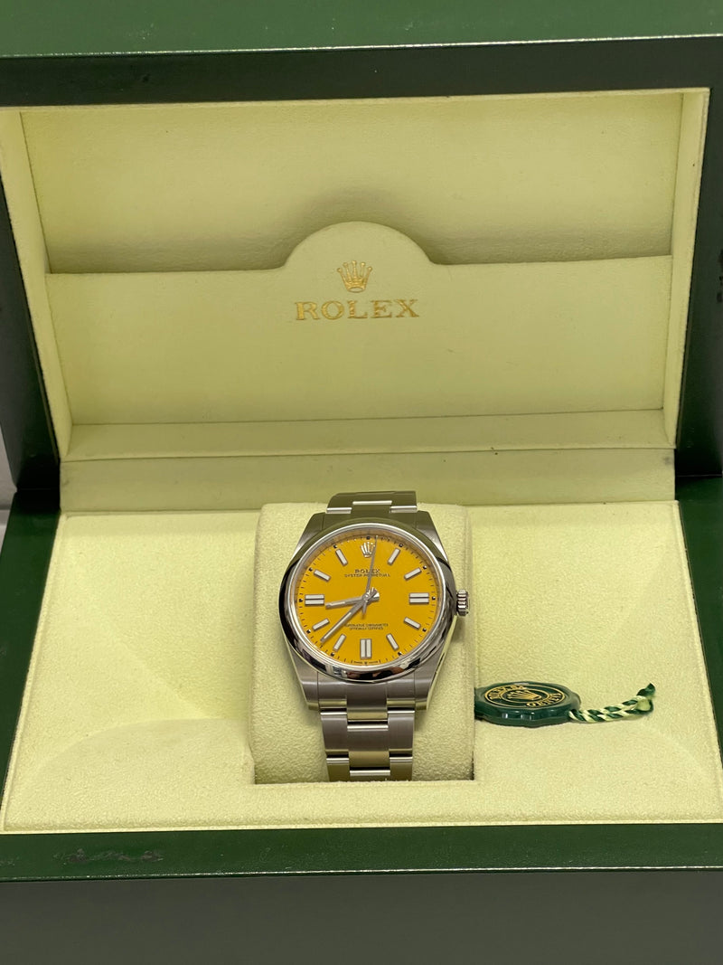 ROLEX Oyster Perpetual 41mm Watch w/ Yellow Canary Dial - $60K APR Value w/ CoA! APR 57