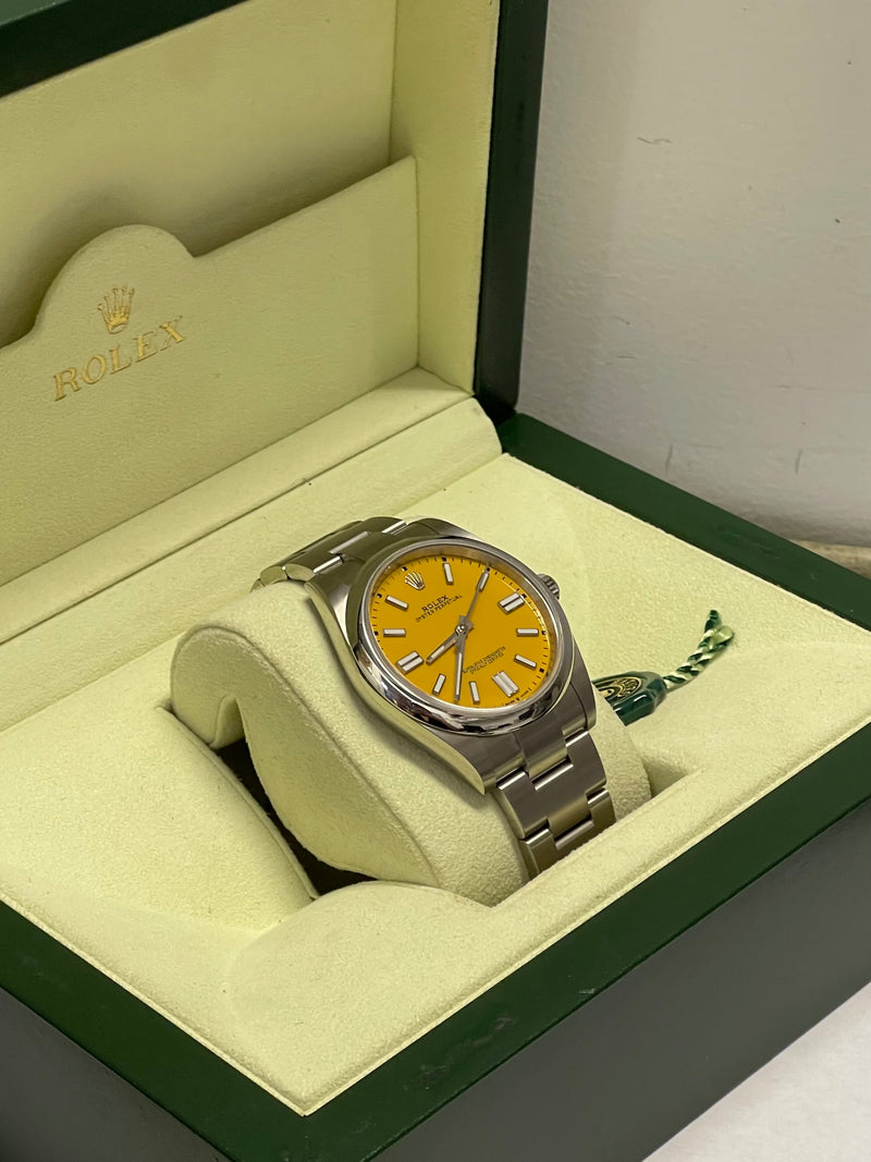 ROLEX Oyster Perpetual 41mm Watch w/ Yellow Canary Dial - $60K APR Value w/ CoA! APR 57