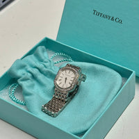 Tiffany & Co. 14K White Gold 40 Diamonds Quartz Watch $40K Value w/ CoA APR 57